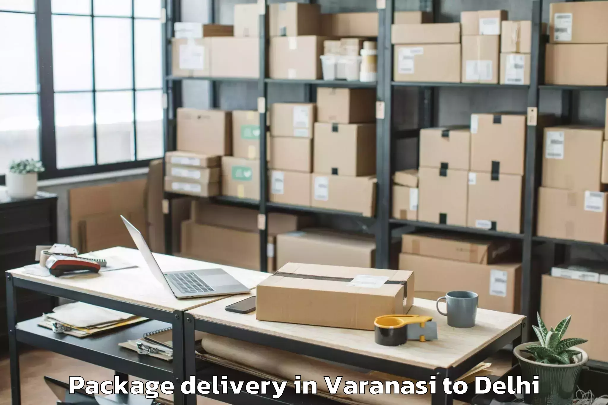 Comprehensive Varanasi to University Of Delhi Package Delivery